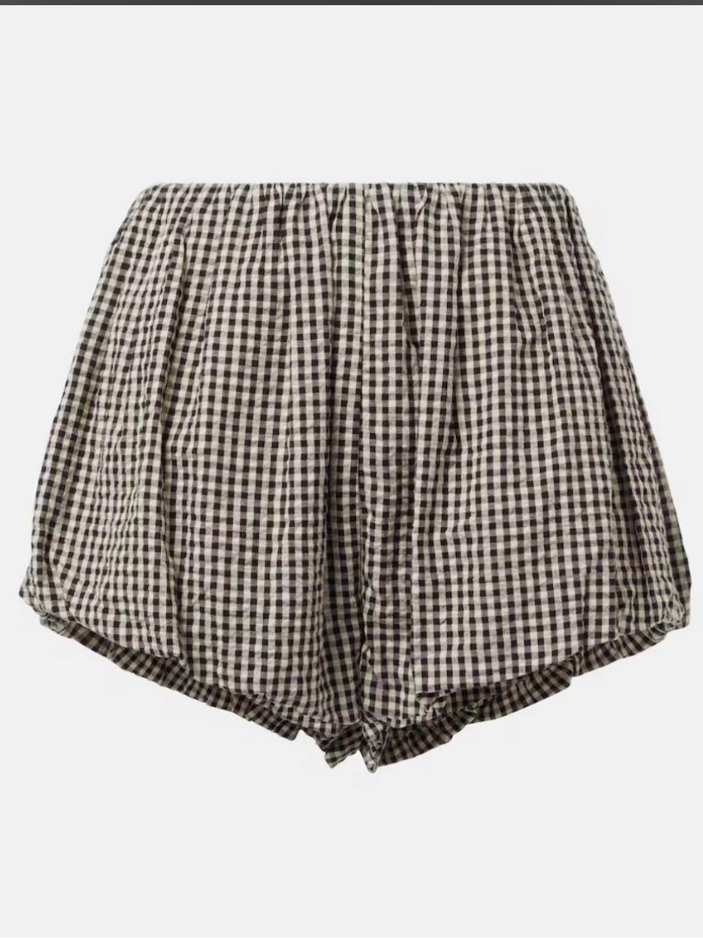 Posse Aurelia Shorts in Gingham Black & Cream Dot - Size Large